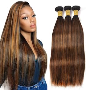 Pacotes de cabelo Condescension Chocolate Brown Highlight 25-35 cm