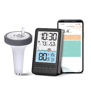 Termômetro de piscina WiFi sem fio HEYAXA com display LCD de 4,3"