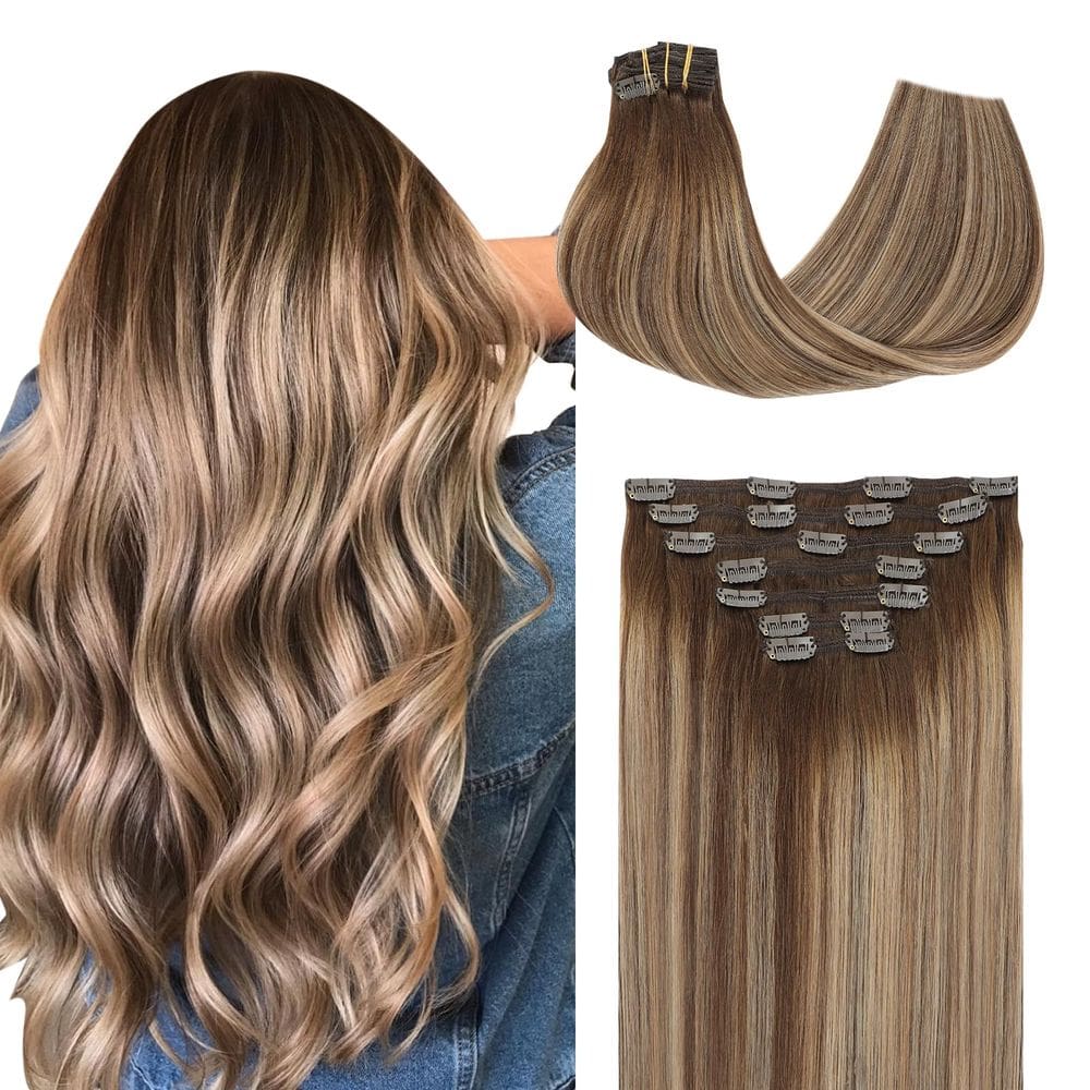 Extensões de cabelo SURNEL Real Human Hair 140 g 7 unidades 35 cm