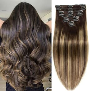 Extensões de cabelo Clip-in Doupor Real Human Hair 100g 20cm