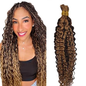 Pacote Braining Hair ONICE Ombre 2 100g 4/27 Cabelo humano 55cm