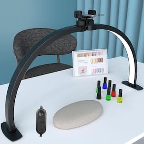 Nail Desk Half Moon Light iVict 40 W 29 cm com suporte para telefone