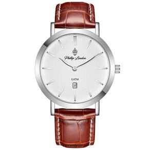 Relógio Phillip London Masculino Ref: Pl80411222m Br N Casual Prateado