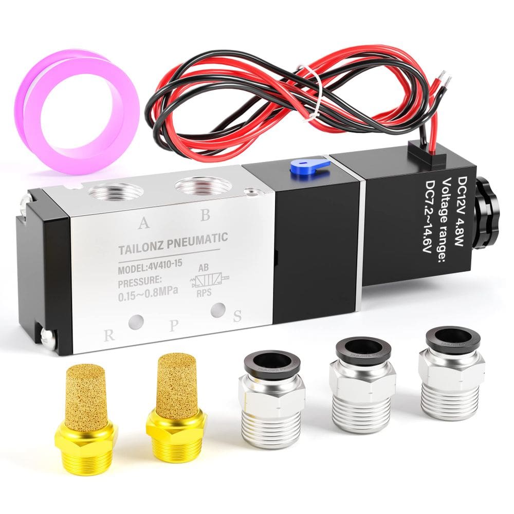 Válvula solenóide TAILONZ PNEUMATIC 4V410-15 12V/24V/110V/220V