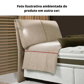 Cabeceira MH-2694 Herval Estofado King para Colchão 193 cm sem luminária Linho Bege C