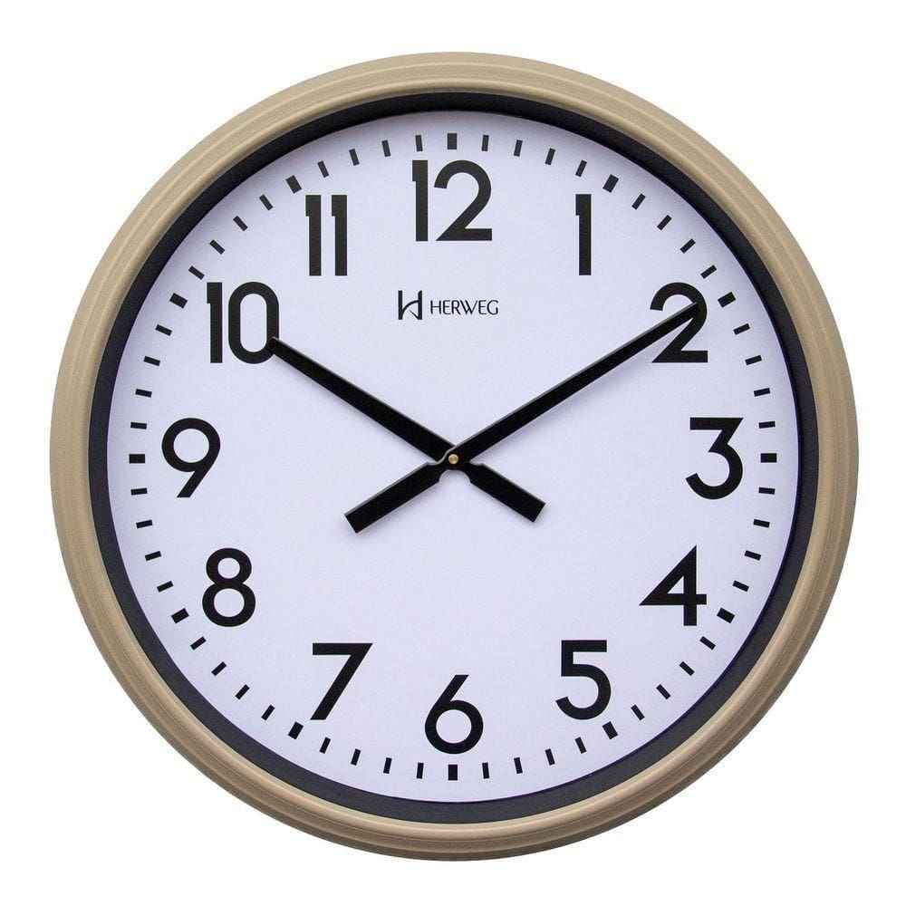 Relógio De Parede 60cm Herweg  6463 Bege
