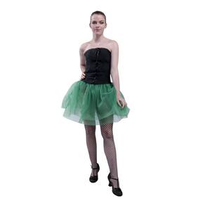 Saia tutu BellaSous Chico Kelly verde estilo princesa/balé