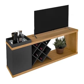Rack Bar Para Tvs 60 Polegadas SP Carvalho Grafite