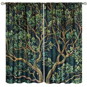 Cortinas Blackout GoDazzling Rustic Farmhouse Forest 42x160cm