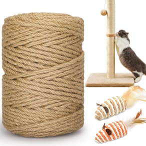 Corda de sisal para arranhar gatos HezzLuv 100M com 2 brinquedos