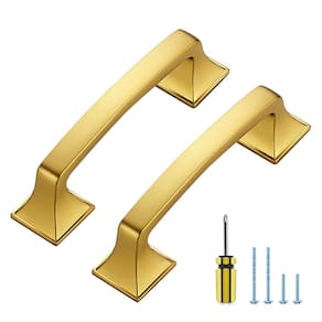 Alças de gabinete Ravinte Hardware Gold 76 mm Hole Centers 10P