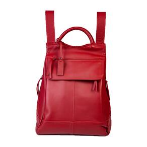 Mochila Couro autêntico Malu Marsala Feminina Resistente e Confortável