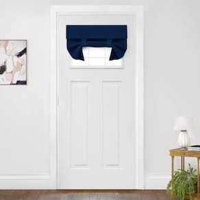 Cortinas de porta francesas Blackout HOMEIDEAS azul marinho 66x50cm