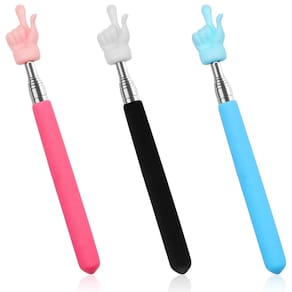 Ponteiro telescópico para professores CANIPHA, retrátil, 3 peças (preto, rosa, azul)