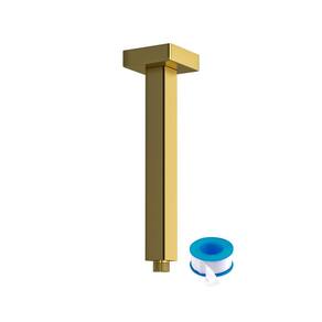 Braço de chuveiro Lordear, suporte de teto dourado de 20 cm com flange