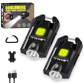 Lanterna Lexall LED 500 lúmens recarregável USB, pacote com 2