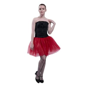 Saia tutu BellaSous Chico vermelha em estilo princesa ou estilo balé