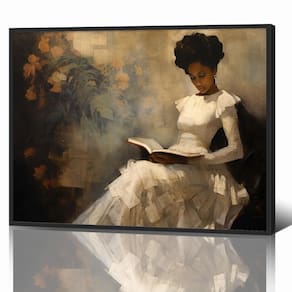 Pôster XMQQLL Retrato feminino vintage lendo um livro 40x60cm