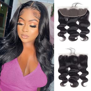 Fecho de renda FEHOKA Brazilian Body Wave 22cm 100% cabelo humano