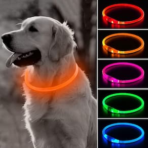 Coleira LED para cães BSEEN USB recarregável para cães pequenos e médios