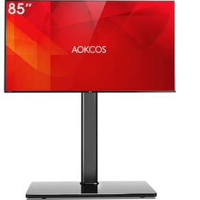 Suporte de TV AOKCOS Floor com suporte giratório, TVs de 43 a 85 polegadas de até 50 kg