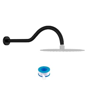 Braço de chuveiro Lordear Black T304 em aço inoxidável 43cm de comprimento