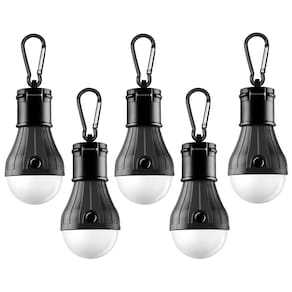 Lâmpada de tenda LED FLY2SKY portátil, 5 pacotes para acampar e caminhar