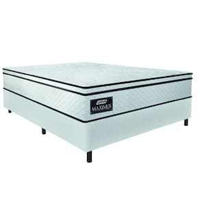 Cama Box Casal Gazin Colchão Molas Ensacadas 138x188x62cm New Branco