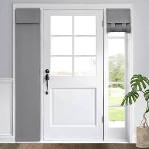 Cortinas Blackout HOMEIDEAS para porta frontal W12 x L54 cinza claro