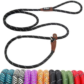 Coleira para cães Fida Durable Slip Lead, 6 pés x 3/8 polegadas, nylon reflexivo