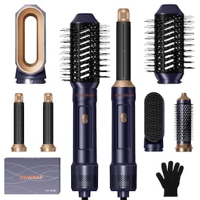 Escova de secador de cabelo OKWRAP 6 em 1 Auto Air Curling Iron 1000W