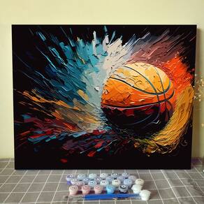 Tema de basquete Paint by Numbers Aihonmin 40x50cm Acrílico