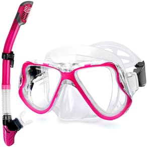 Conjunto de snorkel Greatever Dry Panoramic View Anti-Fog para adultos