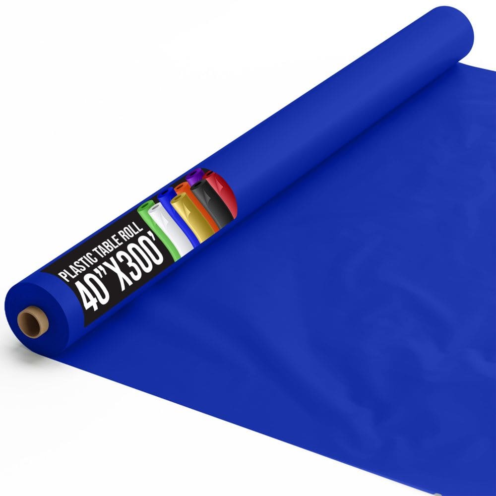 Tampa de mesa Roll Exquisite Dark Blue Plastic 12,19 m x 91,44 m