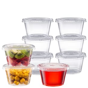 Copos descartáveis de plástico com tampas, 120 ml, 200 unidades