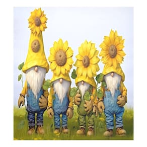 Tampa magnética para lava-louças Bulletgxll Gnomes Sunflowers PVC