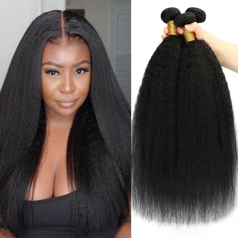 Pacotes de cabelo LAPONDAI Kinky Straight 100% virgem brasileira