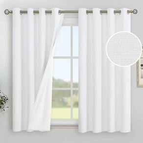 Cortinas Blackout YoungStex White Linen 137x137cm 2 painéis