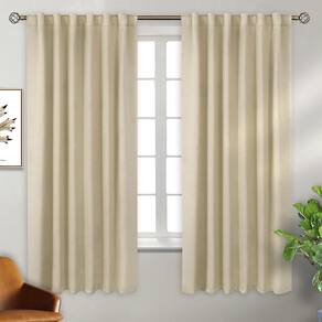 Cortinas Blackout BGment com isolamento térmico bege 132x160cm