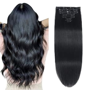 Extensões de cabelo Clip in Gampacy Real Human Hair 45cm