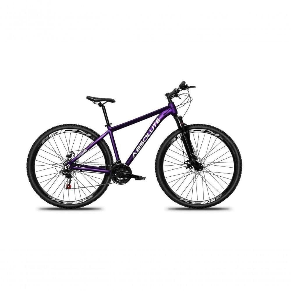 Bicicleta Aro 29 Absolute Nero 5 Alumínio 21v Freio A Disco Garfo Com Suspensão - Roxo Tam.19