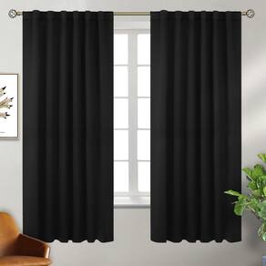 Cortinas Blackout BGment Black 160x160cm Rod Edição de Bolso 2 painéis