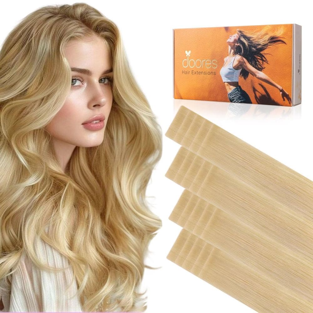Extensões de cabelo com fita adesiva DOORES Invisi Edge Drity Blonde 50g