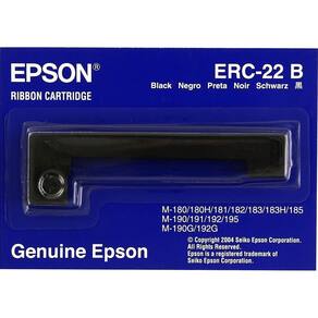 Cassete de fita Epson BLACK para 180/181/183/185 (ERC-22B)
