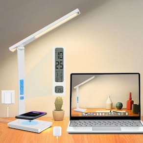 Lâmpada de mesa Oviouit 10 em 1 LED inteligente com carregador sem fio 10W