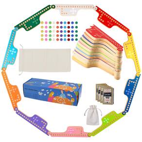 Jogo de tabuleiro Medikaison Colorful Jokers and Marbles para 10 jogadores