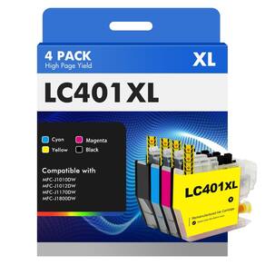 Cartuchos de tinta Toner Bank LC401 LC401XL para Brother MFC-J1010DW