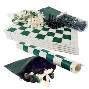 Conjunto de xadrez por venda em lote Chess Basic Club, pacote com 5 tabuleiros e bolsas