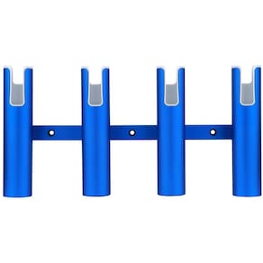 Suportes para varas de pesca Hoffen montados na parede em alumínio azul x4