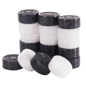Conjunto de bonecos Checker Marble Radicaln Marble de 3 cm em preto e branco